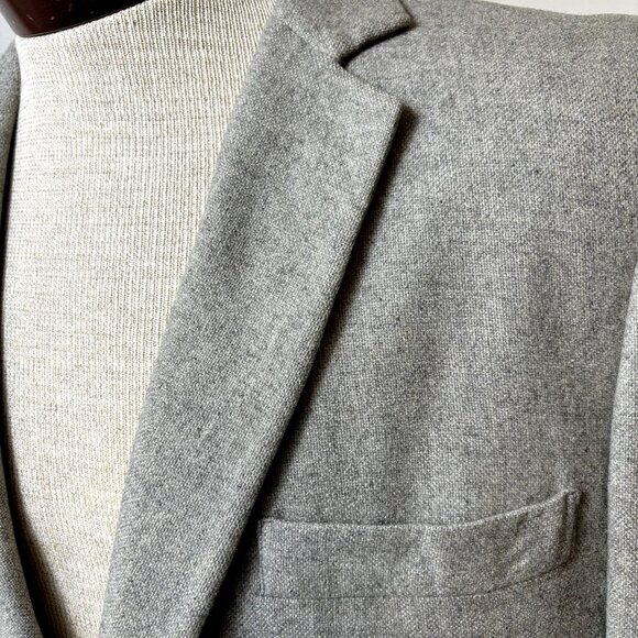 Pure Cashmere American Craftsmen 42 Sport Coat Gray Blazer Suit Jacket USA VTG - Picture 14 of 15